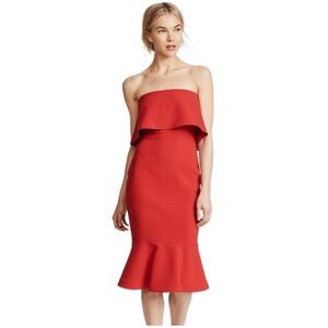NWT LIKELY Conrad Dress Scarlet Red 0